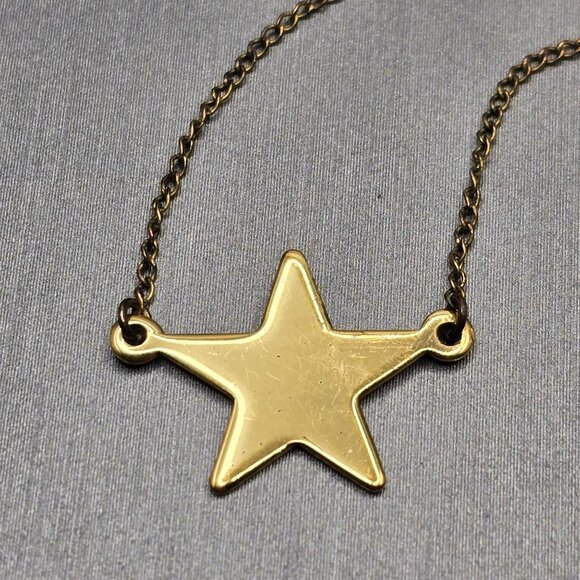 VTG Carla 14K Gold Filled Star Pendant Necklace 15" Minimalist Delicate - Picture 7 of 16